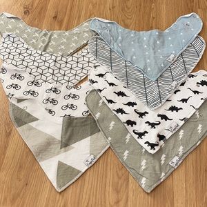 Bundle of 8 Copper Pearl Baby Bandana Bibs